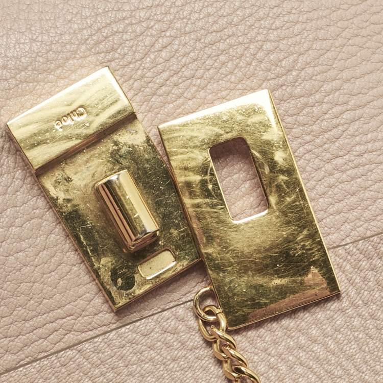 Pre Owned Chloe Pink Leather Medium Drew Shoulder Bag