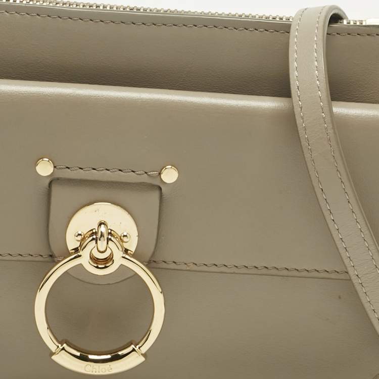 Pre Owned Chloe Beige Leather Tess Crossbody Bag
