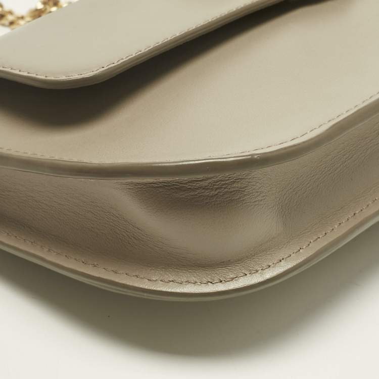 Pre Owned Chloe Beige Leather Tess Crossbody Bag