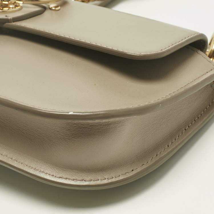 Pre Owned Chloe Beige Leather Tess Crossbody Bag