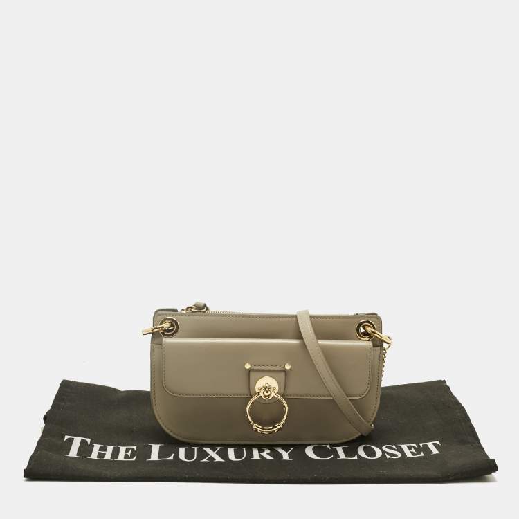 Pre Owned Chloe Beige Leather Tess Crossbody Bag