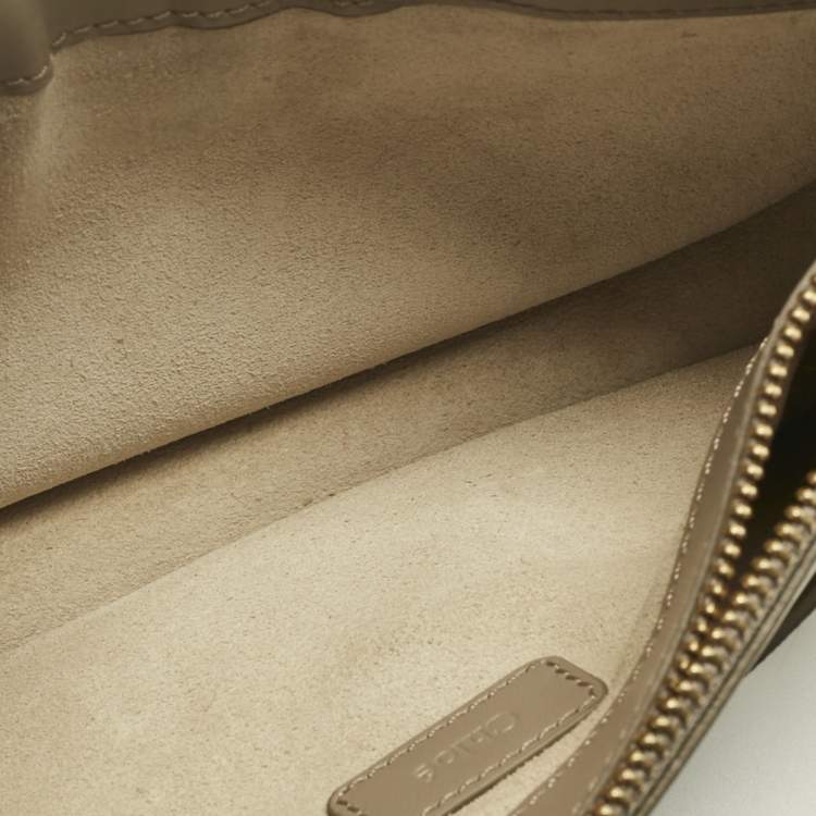 Pre Owned Chloe Beige Leather Tess Crossbody Bag