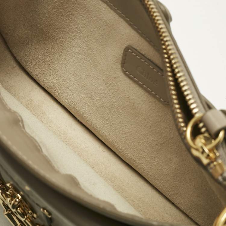 Pre Owned Chloe Beige Leather Tess Crossbody Bag