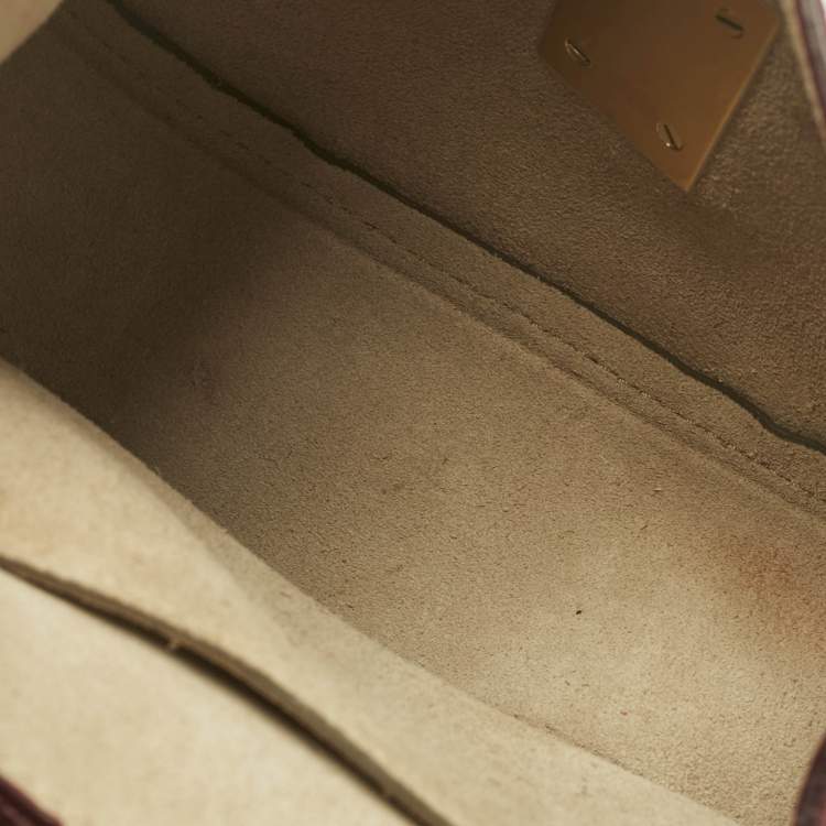 Pre Owned Chloé Burgundy Suede and Leather Small Drew Shoulder Bag