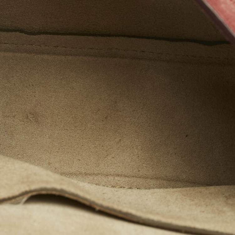 Pre Owned Chloé Burgundy Suede and Leather Small Drew Shoulder Bag