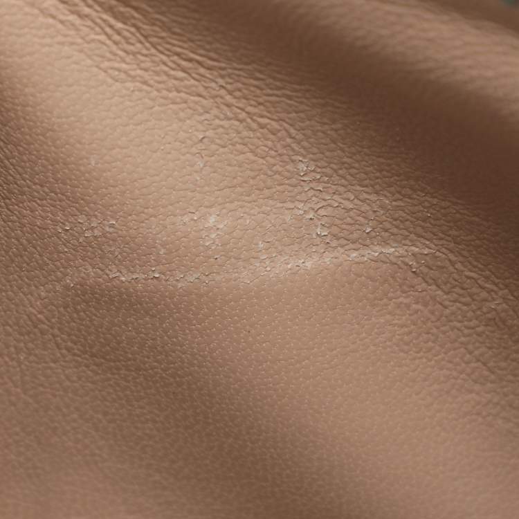 Pre Owned Chloe Turquoise Leather Mini Elsie Crossbody Bag