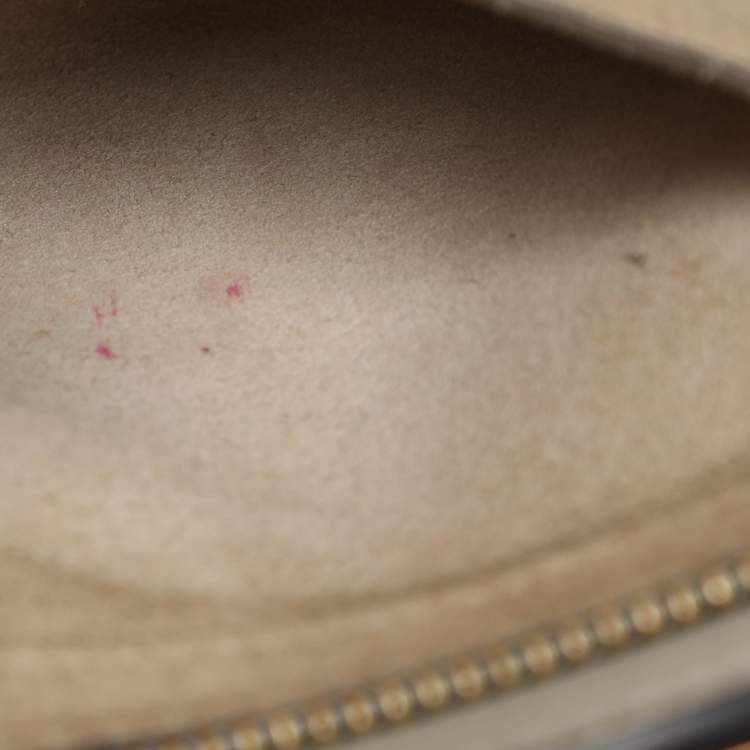 Pre Owned Chloe Grey Leather and Suede Small Pixie Round Crossbody Bag