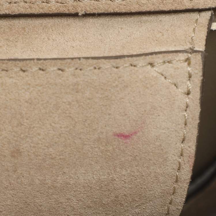 Pre Owned Chloe Grey Leather and Suede Small Pixie Round Crossbody Bag