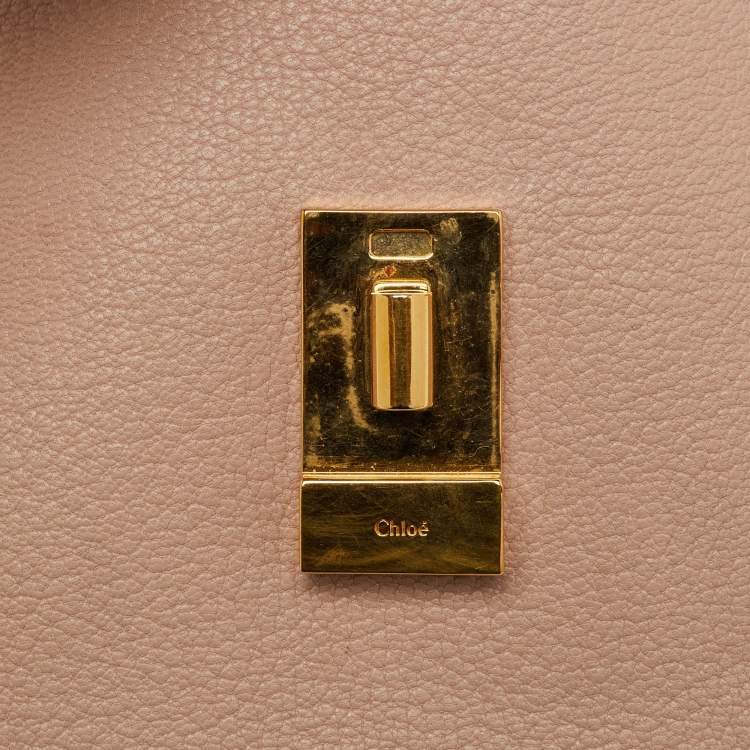 Pre Owned Chloe Beige Leather Small Drew Chain Shoulder Bag