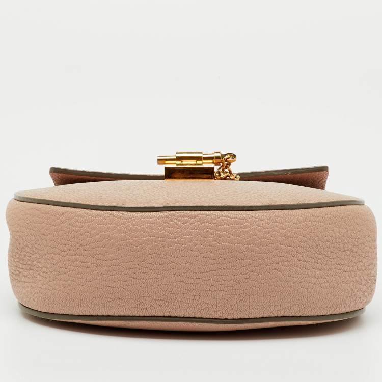 Pre Owned Chloe Beige Leather Small Drew Chain Shoulder Bag