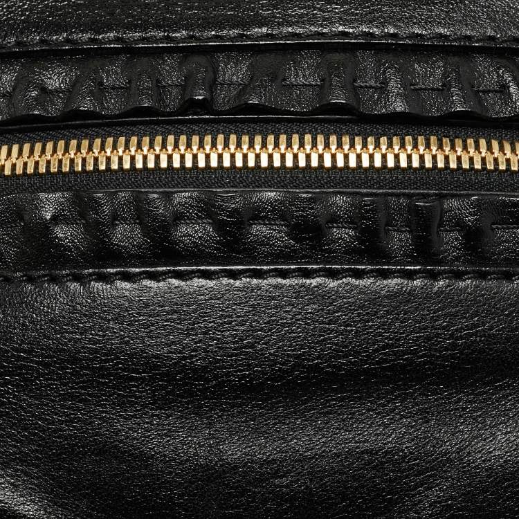 مملوكة مسبقًا Chloe Black Leather Margaret Shoulder Bag