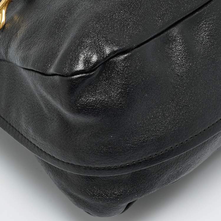 مملوكة مسبقًا Chloe Black Leather Margaret Shoulder Bag