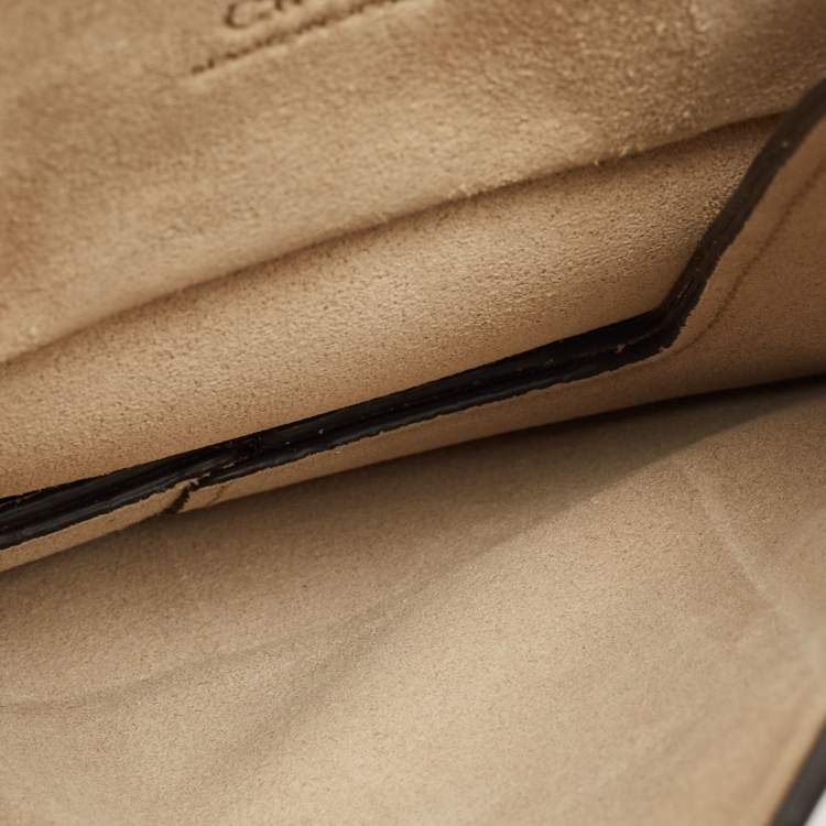 Pre Owned Chloe Beige Leather and Suede Mini Faye Crossbody Bag