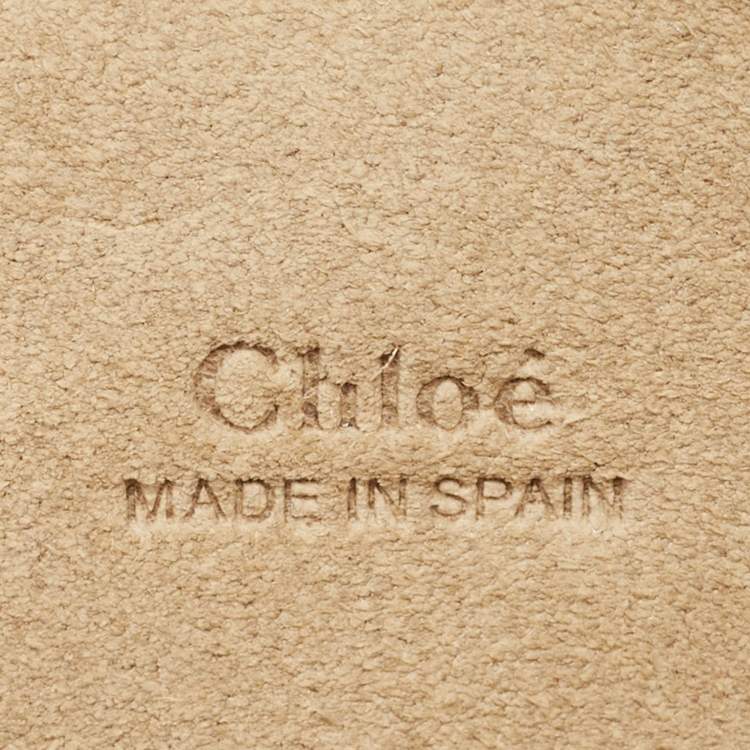 Pre Owned Chloe Beige Leather and Suede Mini Faye Crossbody Bag