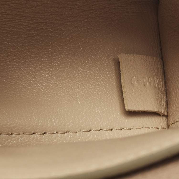 Pre Owned Chloe Clare Mini Beige/Brown Leather Crossbody Bag