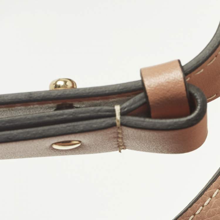 Pre Owned Chloe Darryl Small Peach Leather Hobo