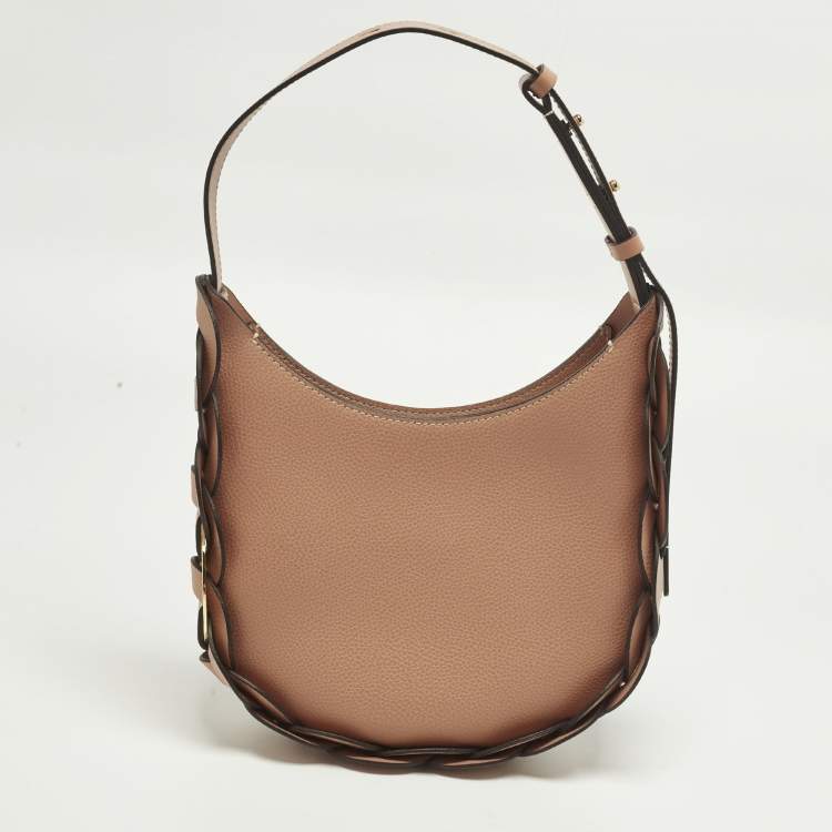 Pre Owned Chloe Darryl Small Peach Leather Hobo