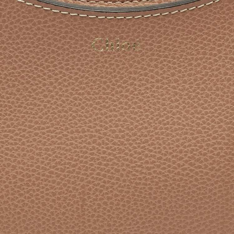 Pre Owned Chloe Darryl Small Peach Leather Hobo