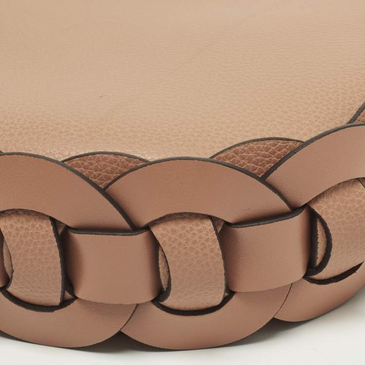 Pre Owned Chloe Darryl Small Peach Leather Hobo