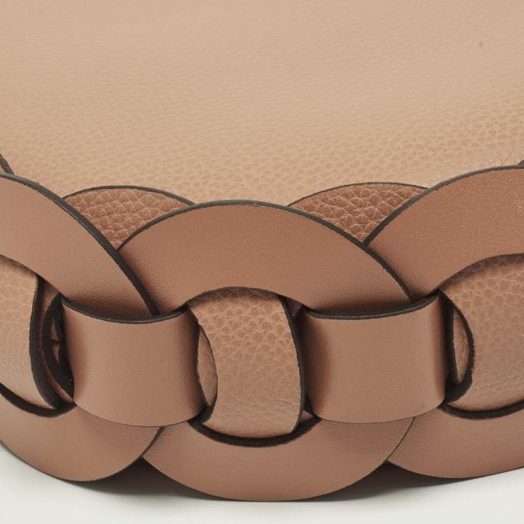 Pre Owned Chloe Darryl Small Peach Leather Hobo