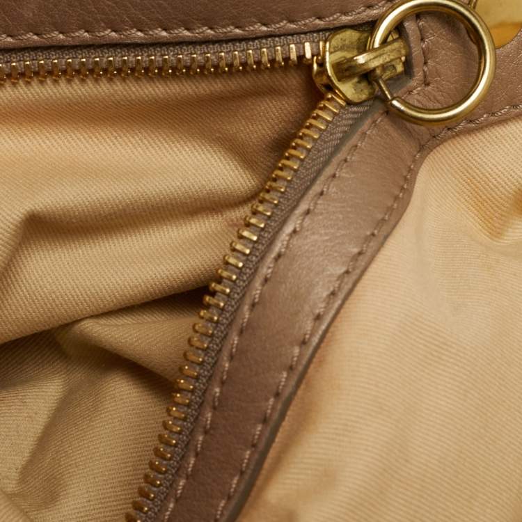 Pre Owned Chloe Bay Off White Leather Satchel