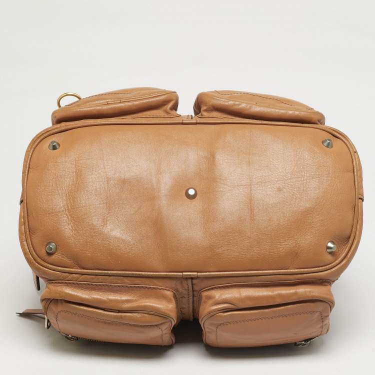 Pre Owned Chloe Betty Tan Leather Zip Satchel