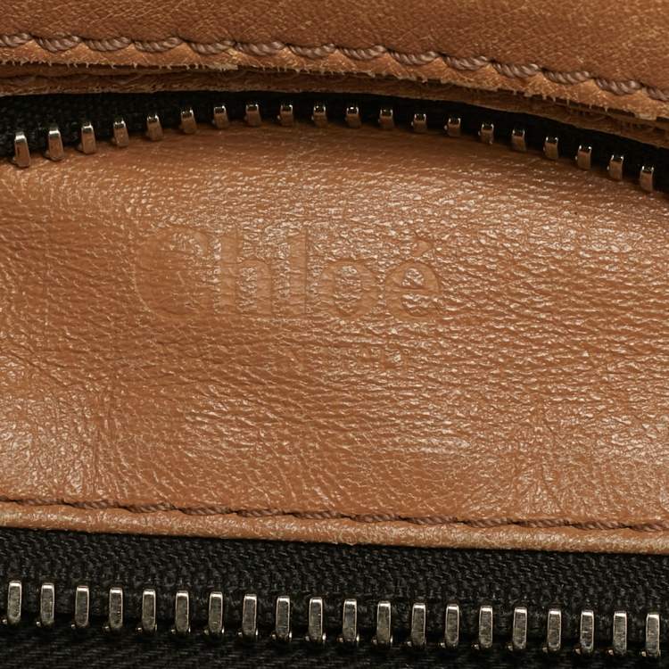 Pre Owned Chloe Betty Tan Leather Zip Satchel