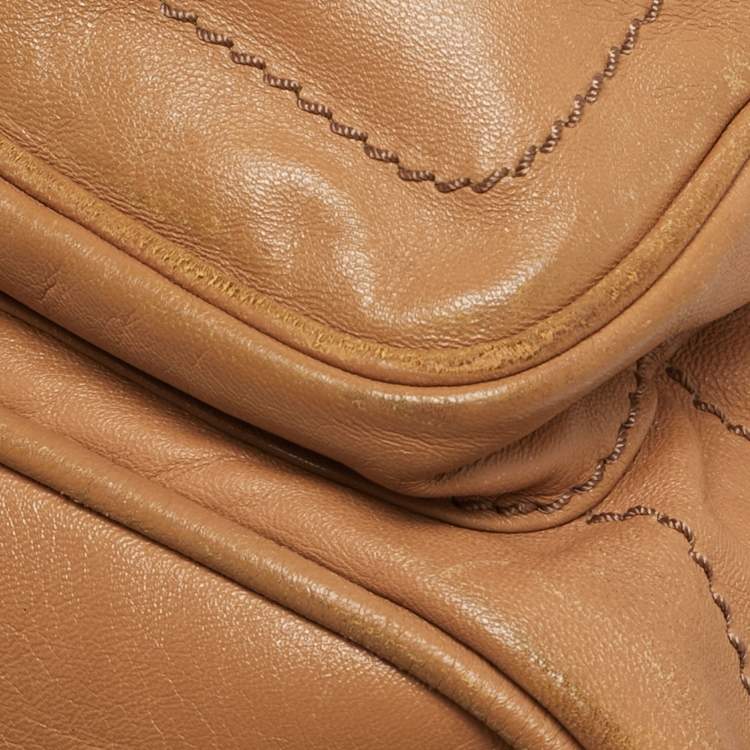 Pre Owned Chloe Betty Tan Leather Zip Satchel