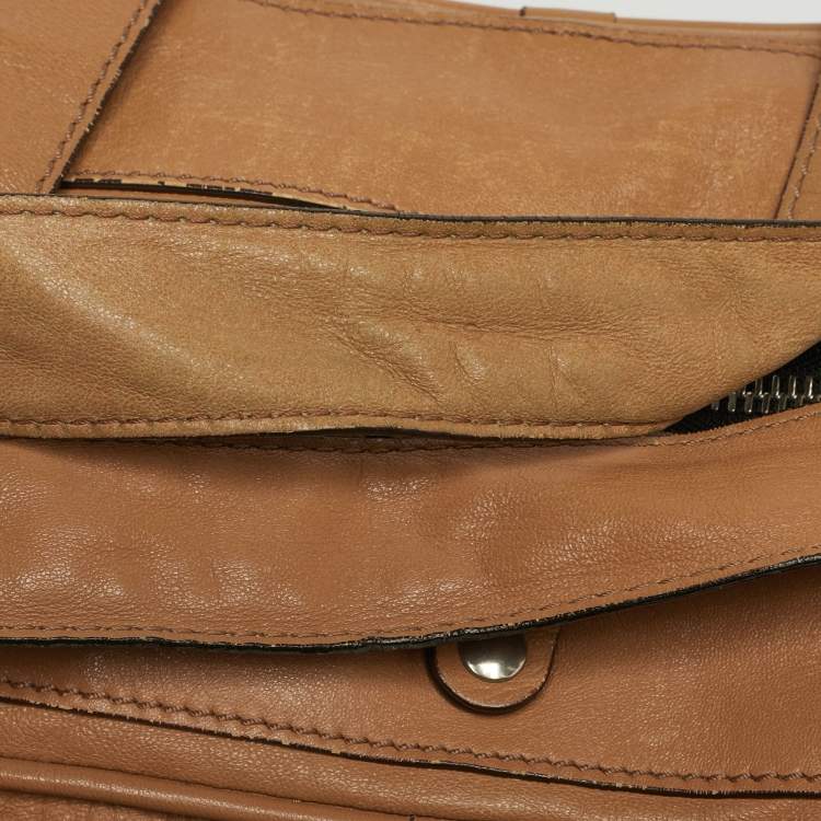 Pre Owned Chloe Betty Tan Leather Zip Satchel