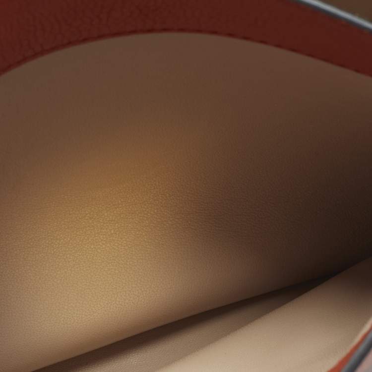 Pre Owned Chloe Mily Orange Leather and Suede Shoulder Bag