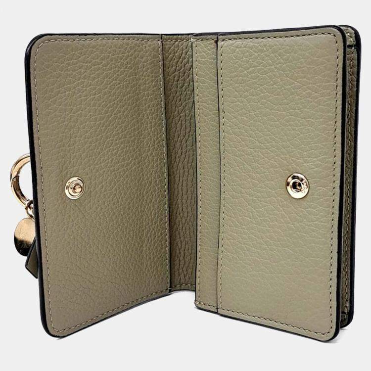 Pre Owned Chloe Green Leather card wallet