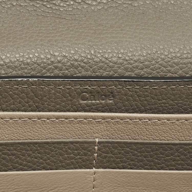 Pre Owned Chloe Faye Grey Leather Continental Wallet