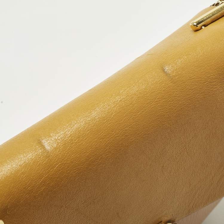Pre Owned Chloe Drew Medium Brown/Yellow Leather Shoulder Bag