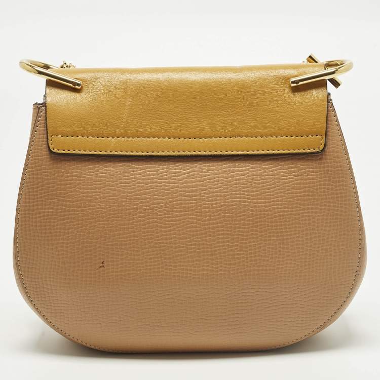 Pre Owned Chloe Drew Medium Brown/Yellow Leather Shoulder Bag