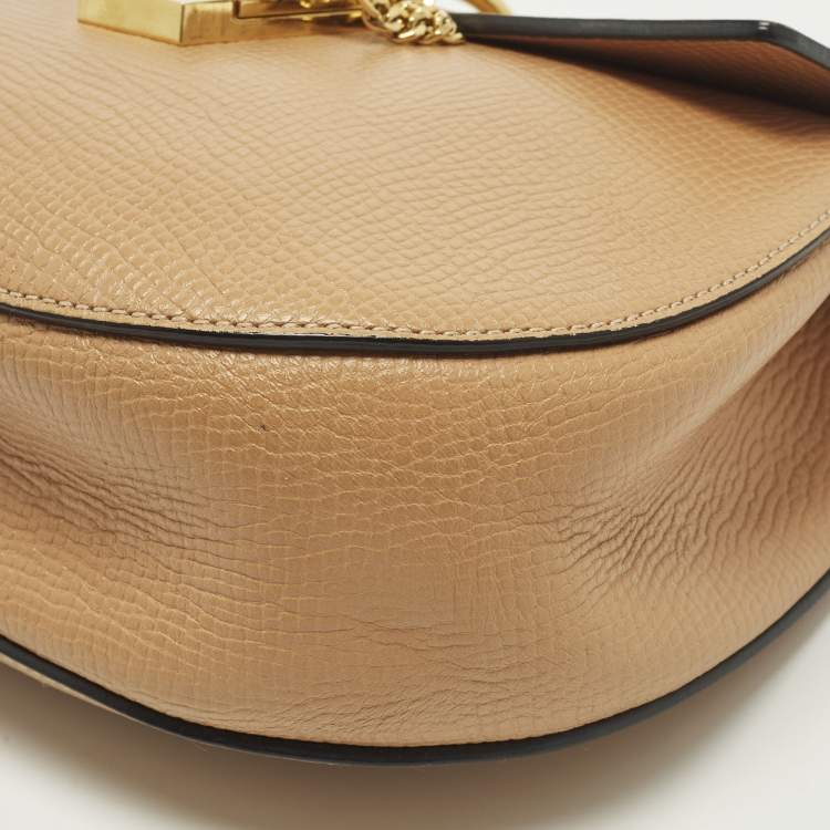 Pre Owned Chloe Drew Medium Brown/Yellow Leather Shoulder Bag