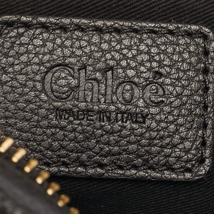Pre Owned Chloe Paraty Medium Black Leather Shoulder Bag