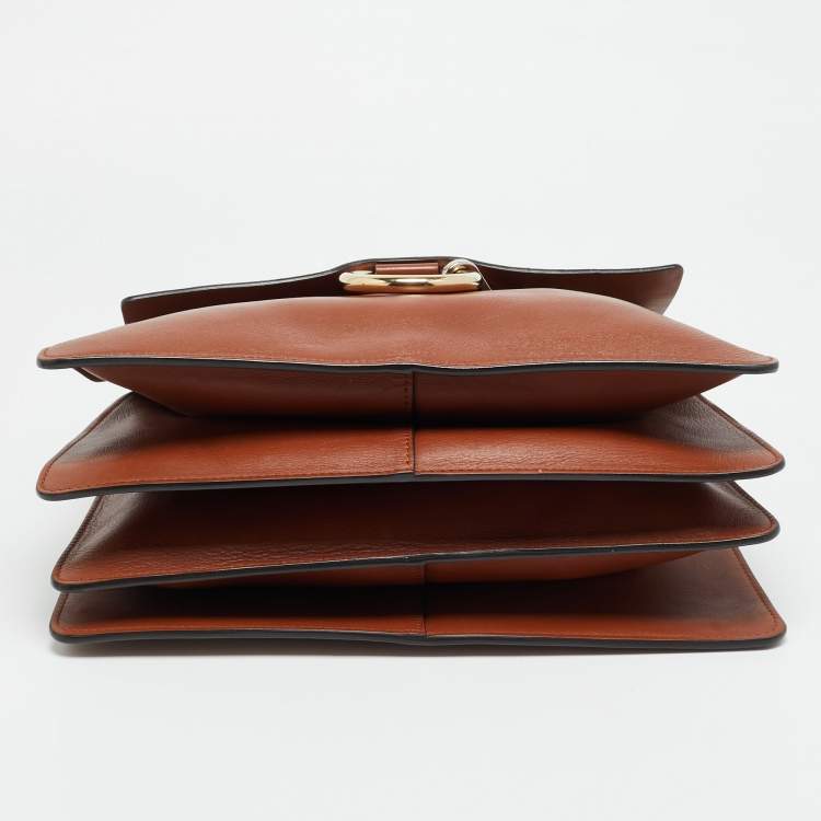 Pre Owned Chloe Faye Medium Brown/Beige Leather and Suede Shoulder Bag