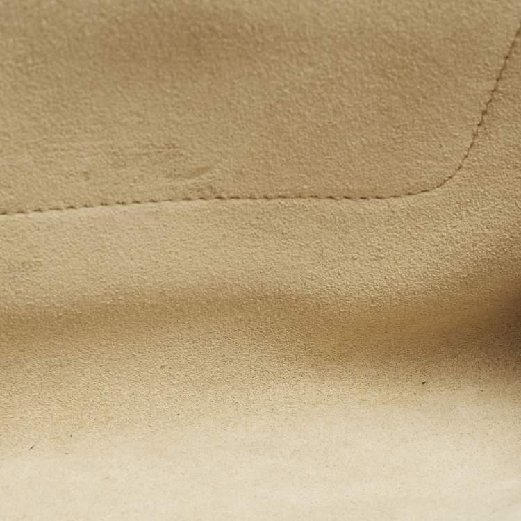 Pre Owned Chloe Faye Small Two Tone Beige Leather Shoulder Bag