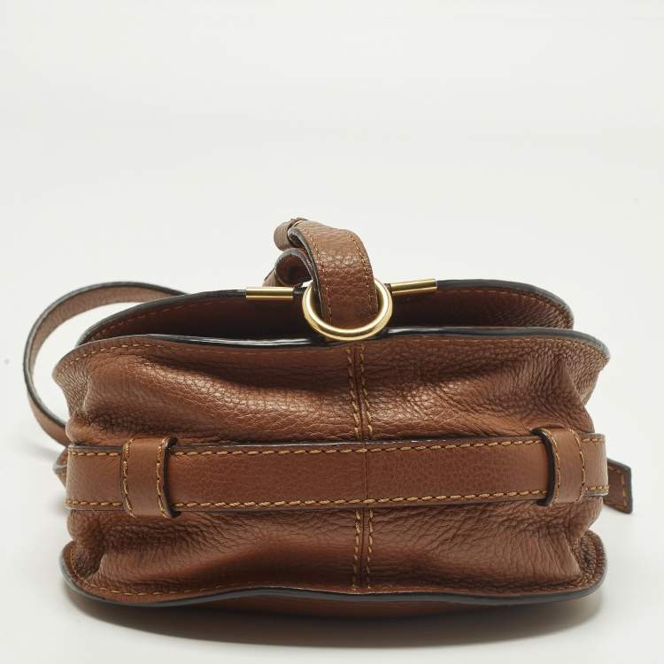Pre Owned Chloe Marcie Small Brown Leather Shoulder Bag
