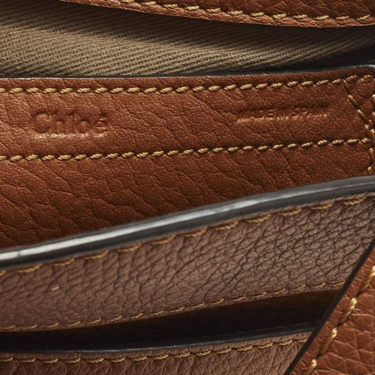 Pre Owned Chloe Marcie Small Brown Leather Shoulder Bag