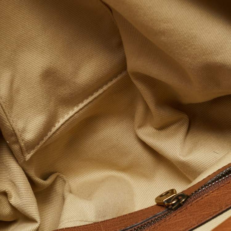 Pre Owned Chloe Silverado Brown/Beige Python and Leather Satchel