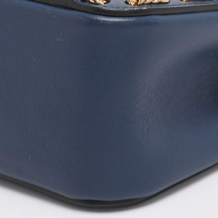 Pre Owned Chloe Elsie Small Blue Leather Shoulder Bag