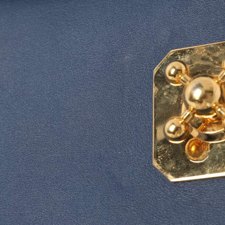 Pre Owned Chloe Elsie Small Blue Leather Shoulder Bag