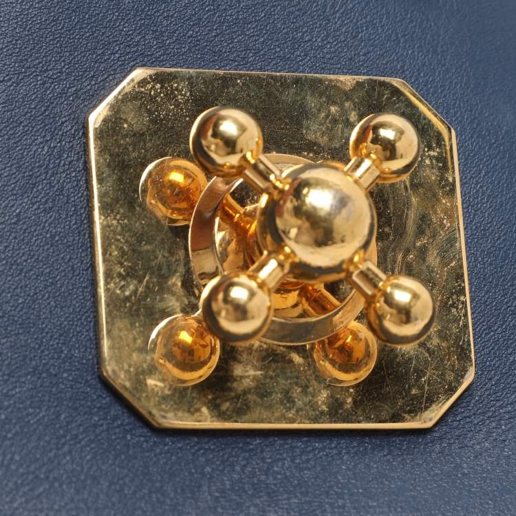 Pre Owned Chloe Elsie Small Blue Leather Shoulder Bag