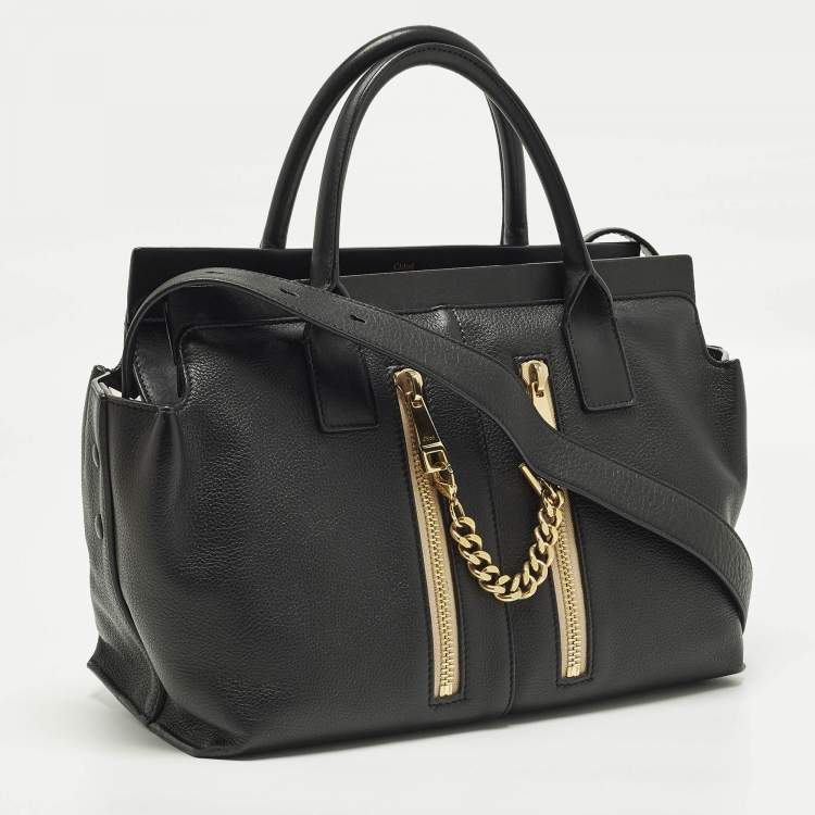 Pre Owned Chloé Cate Black Leather Tote