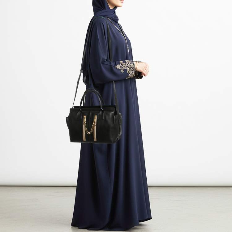 Pre Owned Chloé Cate Black Leather Tote