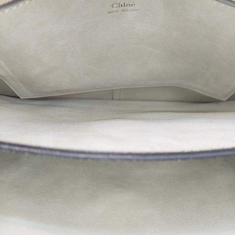 Pre Owned Chloe Brown Leather and Suede Payback Large