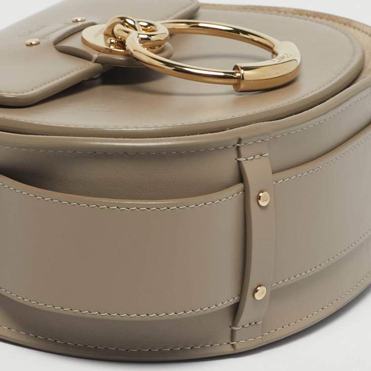 Pre Owned Chloe Tess Small Grey Leather and Suede Shoulder Bag