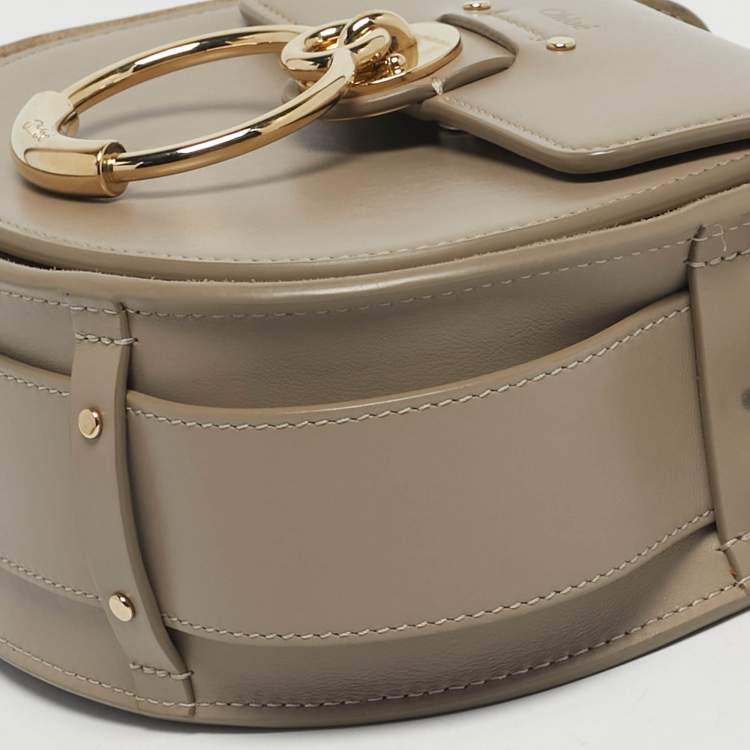 Pre Owned Chloe Tess Small Grey Leather and Suede Shoulder Bag