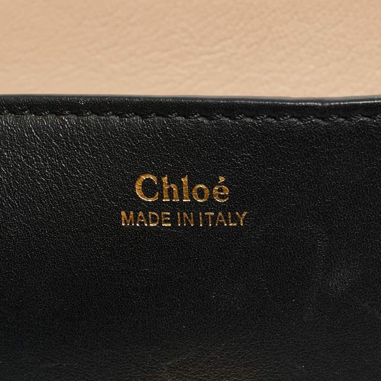 مملوكة مسبقًا Chloe Drew Medium Black/Beige Leather and Python Shoulder Bag